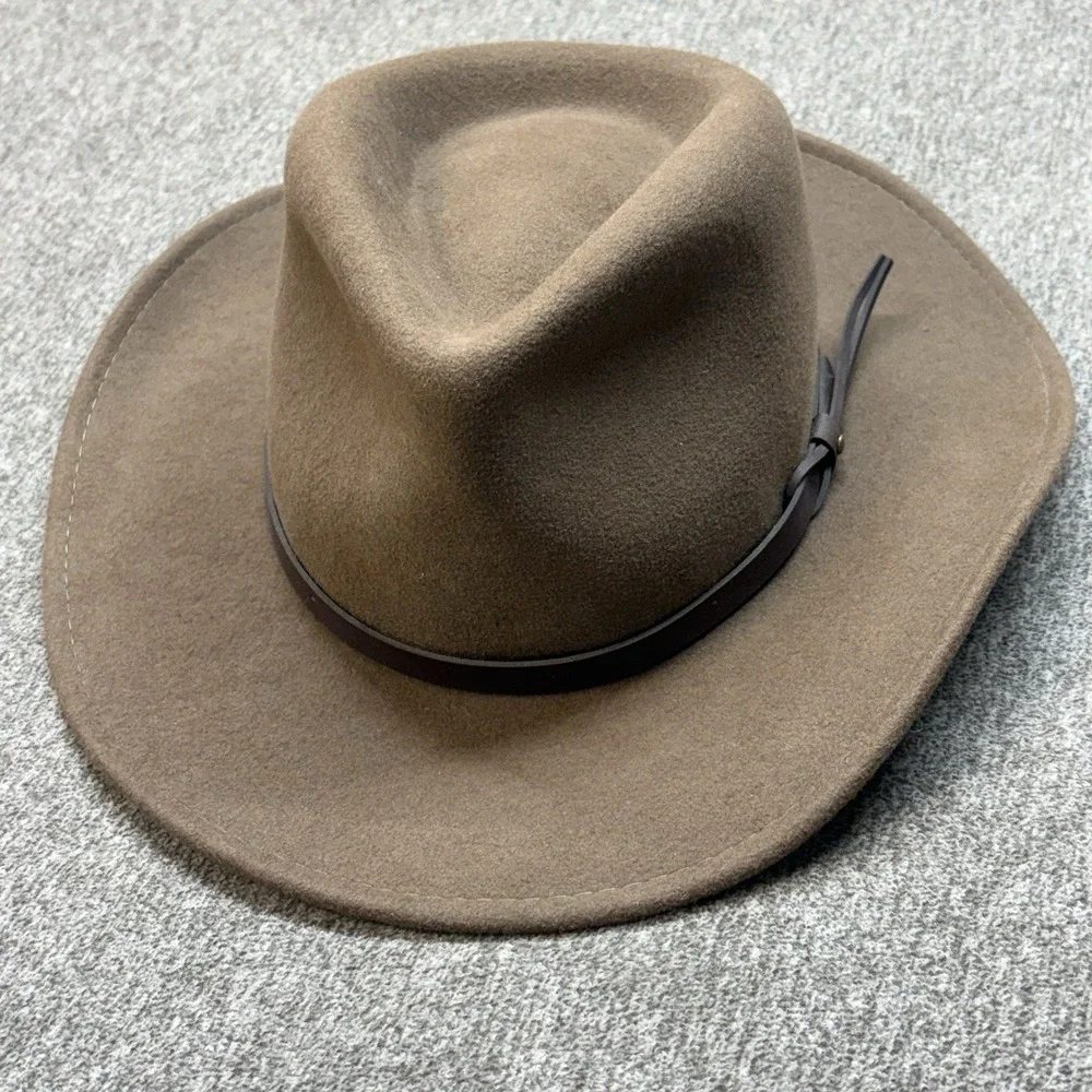 Vintage Dorfman Pacific DPC Wool Felt Western Aussie Outback Hat Mens S/M‎ Brown